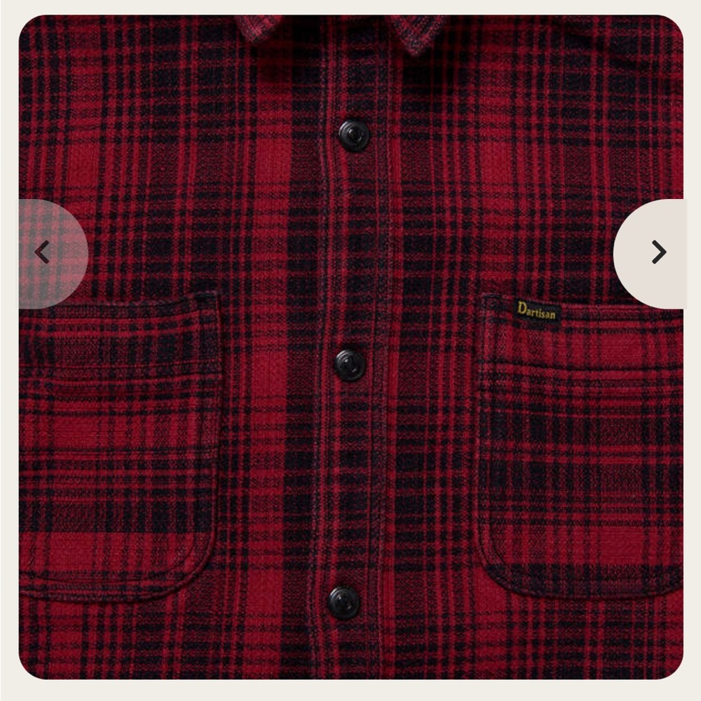 STUDIO D'ARTISAN INTERNATIONAL "HINODE" HEAVYWEIGHT FLANNEL CRUISER SHIR… - Picture 15 of 16